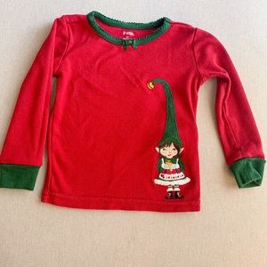 EUC✨ Gymboree Christmas Elf Pajama Top| 2T